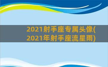 2021射手座专属头像(2021年射手座流星雨)