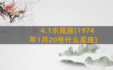 4.1水瓶座(1974年1月20号什么星座)