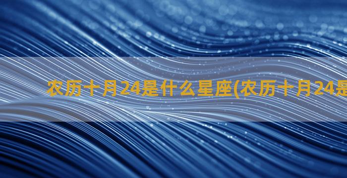 农历十月24是什么星座(农历十月24是什么座)