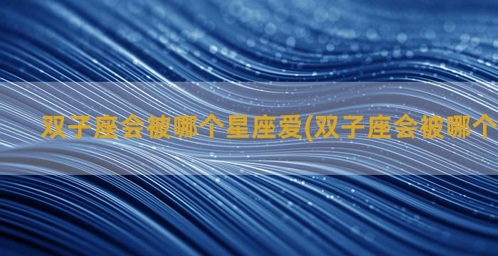 双子座会被哪个星座爱(双子座会被哪个星座吸引)