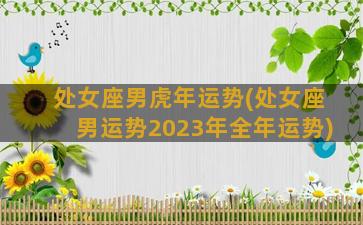 处女座男虎年运势(处女座男运势2023年全年运势)