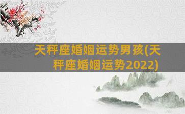 天秤座婚姻运势男孩(天秤座婚姻运势2022)