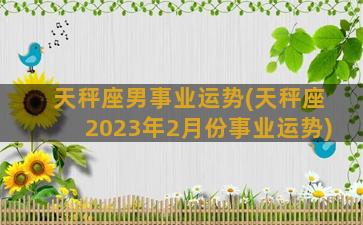 天秤座男事业运势(天秤座2023年2月份事业运势)