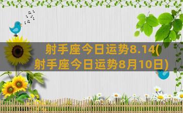 射手座今日运势8.14(射手座今日运势8月10日)