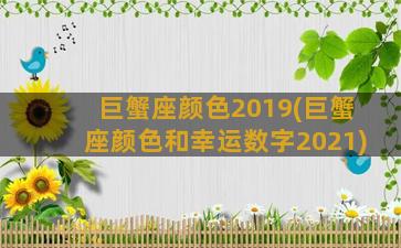 巨蟹座颜色2019(巨蟹座颜色和幸运数字2021)