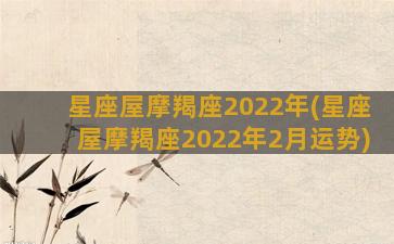 星座屋摩羯座2022年(星座屋摩羯座2022年2月运势)