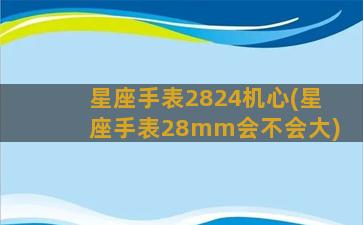 星座手表2824机心(星座手表28mm会不会大)