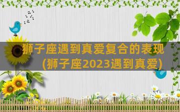 狮子座遇到真爱复合的表现(狮子座2023遇到真爱)