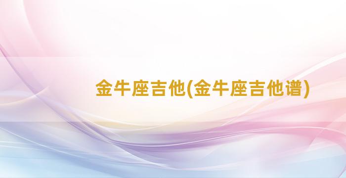 金牛座吉他(金牛座吉他谱)