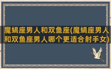 魔蝎座男人和双鱼座(魔蝎座男人和双鱼座男人哪个更适合射手女)